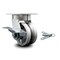Service Caster 4 Inch Kingpinless V Groove Semi Steel Wheel Caster with Brake and Swivel Lock SCC-KP30S420-VGR-SLB-BSL - alternate 1